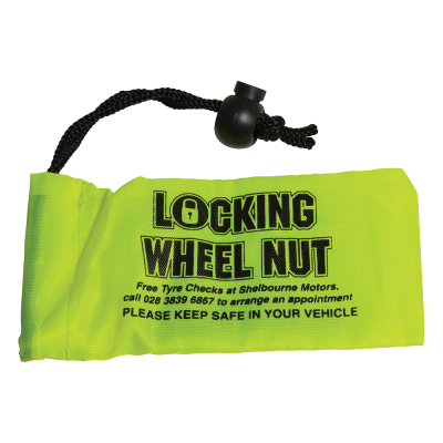 SMALL LOCKING WHEEL NUT BAG (120X60MM: 210D POLYESTER).