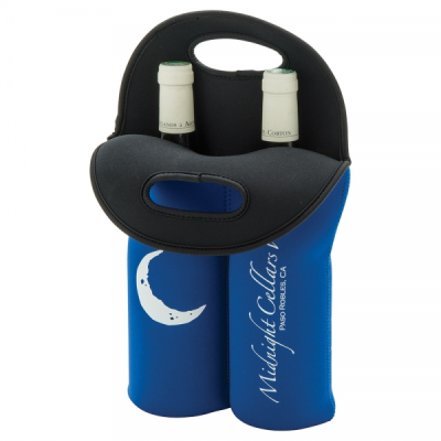 Picture of NEOPRENE DOUBLE WINE BOTTLE HOLDER.