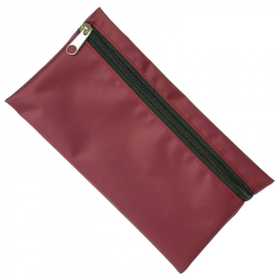 Picture of NYLON PENCIL CASE in Burgundy with Black Zip