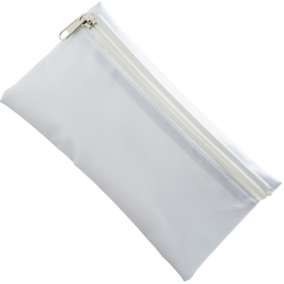 Picture of NYLON PENCIL CASE in White with White Zip