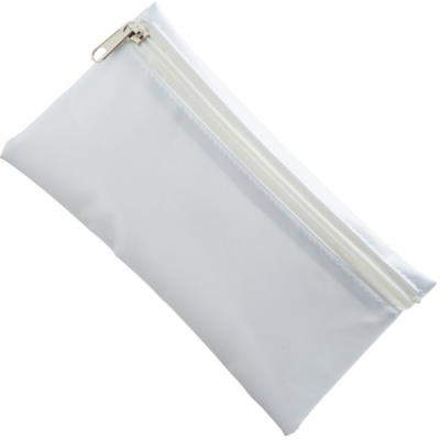 Picture of NYLON PENCIL CASE in White with White Zip.