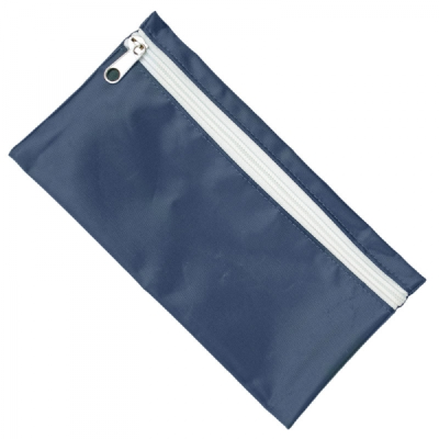 Picture of NYLON PENCIL CASE in Navy with White Zip