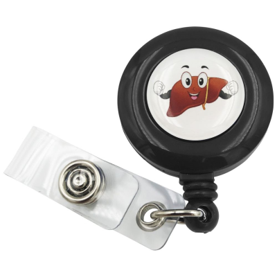 Picture of PLASTIC SECURITY SKI PASS HOLDER PULL REEL.