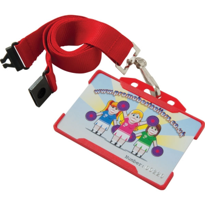 Picture of LANDSCAPE RIGID CARD HOLDER (UK STOCK: RED)