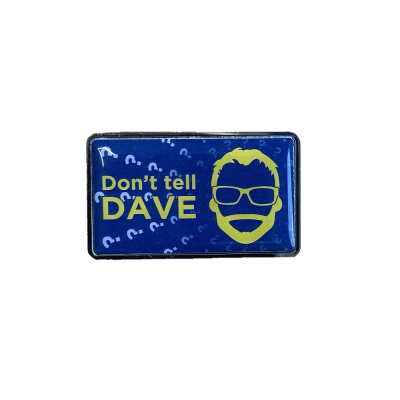 Picture of RECTANGULAR PIN BADGE with Full Colour Printed Decal (Uk Stock)