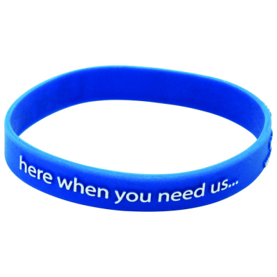SILICON WRIST BAND (ADULT: RAISED PROFILE DESIGN).