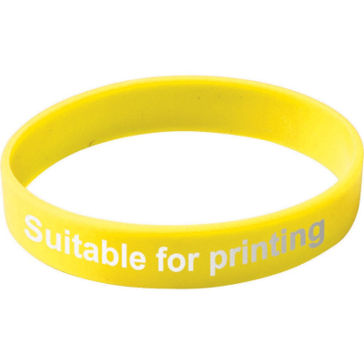 Picture of ADULT SILICON WRIST BAND: YELLOW (UK STOCK)