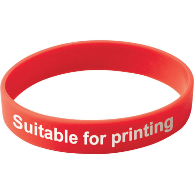 Picture of ADULT SILICON WRIST BAND: RED (UK STOCK)