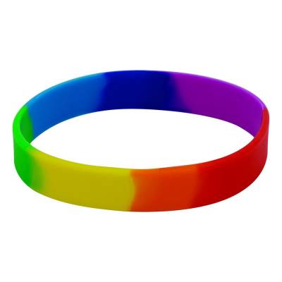 Picture of ADULT SILICON WRIST BAND: MULTICOLOURED (UK STOCK)