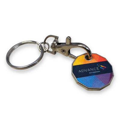 Picture of TROLLEY COIN KEYRING (FULL COLOUR PRINT)