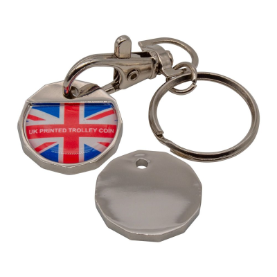 Picture of TROLLEY COIN KEYRING (UK STOCK).