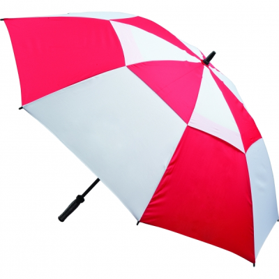 VENTED GOLF UMBRELLA in Red & White