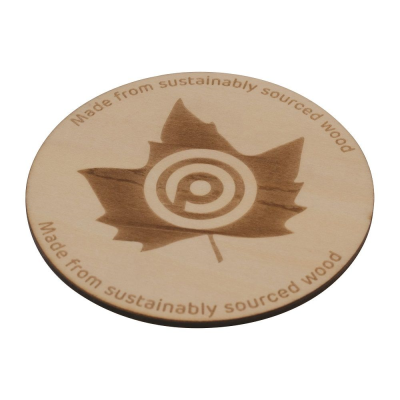 Picture of WOOD COASTER (100MM DIAMETER: 3MM THICK).