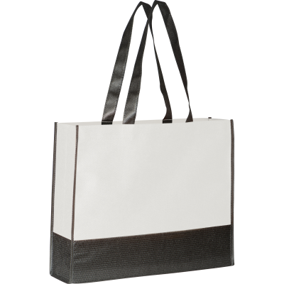 Picture of NON-WOVEN SHOPPER TOTE BAG in White 