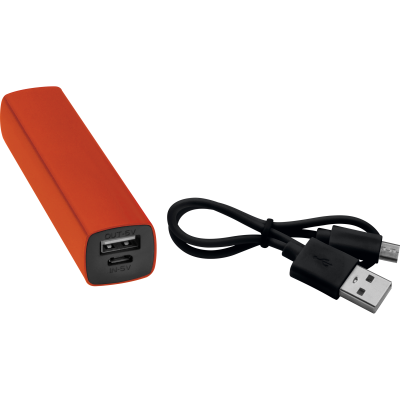 Picture of POWERBANK 2200 MAH with USB Port in a Box in Orange 