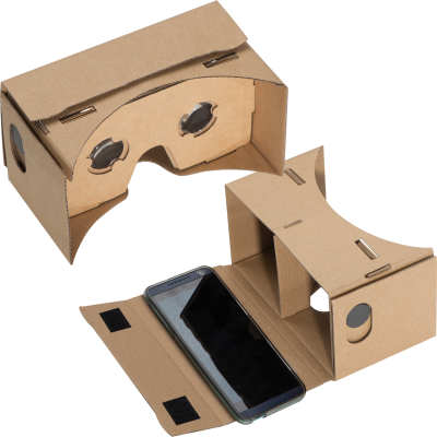 Picture of VIRTUAL REALITY GLASSES MADE OF CARDBOARD CARD in Brown 