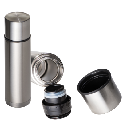 Picture of THERMAL INSULATED BOTTLE BABYLON in Silver Grey 