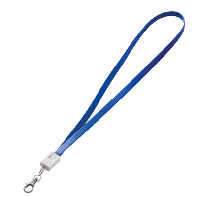 Picture of LANYARD with Universal Charger Cable Reno in Blue 