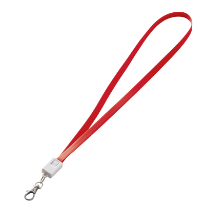 Picture of LANYARD with Universal Charger Cable Reno in Red 