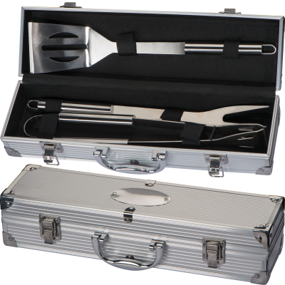 Picture of BARBECUE CASE OVAL PLATE in Silver Grey 