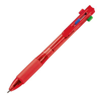 Picture of 4IN1 BALL PEN NEAPEL in Red 