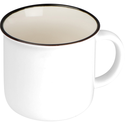 Picture of CERAMIC POTTERY CUP TRAPANI in White 