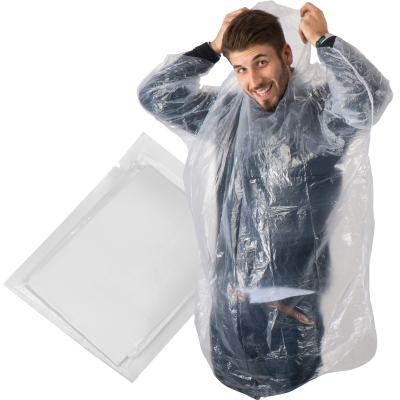 Picture of RAIN PONCHO GREAT FALLS in Clear Transparent 