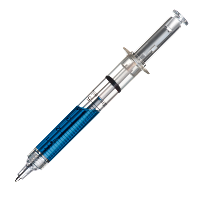 Picture of PLASTIC BALL PEN SYRINGE 1 in Blue 
