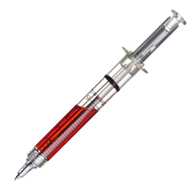 Picture of PLASTIC BALL PEN SYRINGE 1 in Red 