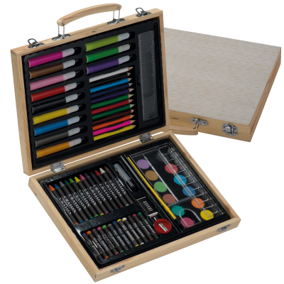 Picture of BIG WOOD PAINTING SET MAXI in Brown 
