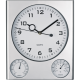 Picture of PLASTIC WALL CLOCK DEN HAAG in Silver Grey 