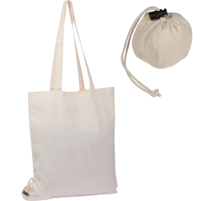 Picture of FOLDING COTTON BAG KLEHOLM in White .