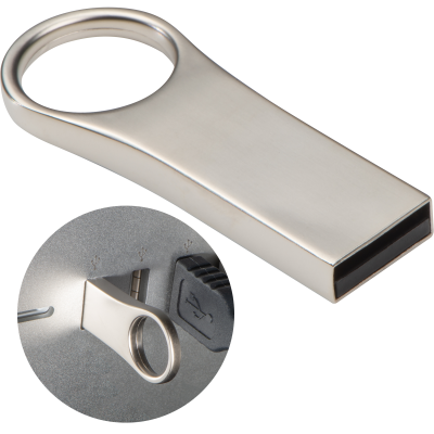 Picture of USB STICK SPA 8GB in Silver Grey 