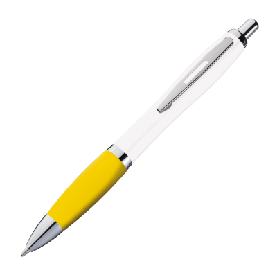 Picture of PLASTIC BALL PEN KALININGRAD in Yellow .