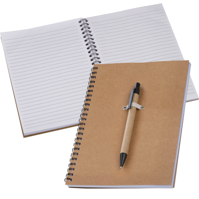 Picture of A5 ECO NOTE PAD KENTWOOD in Brown 