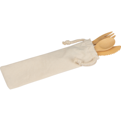 Picture of BAMBOO CUTLERY BONNEVILLE in Beige .