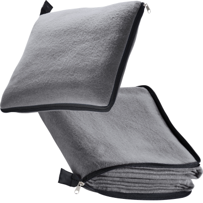 Picture of 2IN1 FLEECE BLANKET & PILLOW RADCLIFF in Silver Grey 