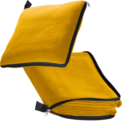 Picture of 2IN1 FLEECE BLANKET & PILLOW RADCLIFF in Yellow 