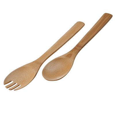 Picture of BAMBOO SALAD SERVERS CAPUA in Brown .