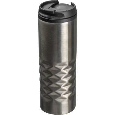 Picture of STAINLESS STEEL METAL MUG ALEXANDRIA in Silver Grey 