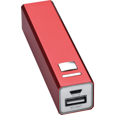 Picture of METAL POWER BANK PORT HOPE in Red 