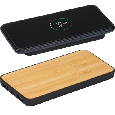 Picture of CORDLESS CHARGER AND POWERBANK MILAN in Beige 