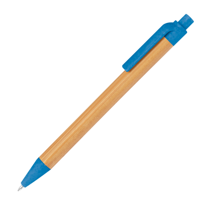 Picture of WHEATSTRAW AND BAMBOO BALL PEN HALLE in Blue .