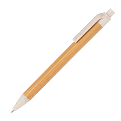 Picture of WHEATSTRAW AND BAMBOO BALL PEN HALLE in White 