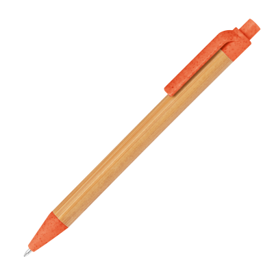 Picture of WHEATSTRAW AND BAMBOO BALL PEN HALLE in Orange 