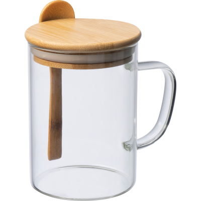 Picture of GLASS MUG JACKSON in Clear Transparent 