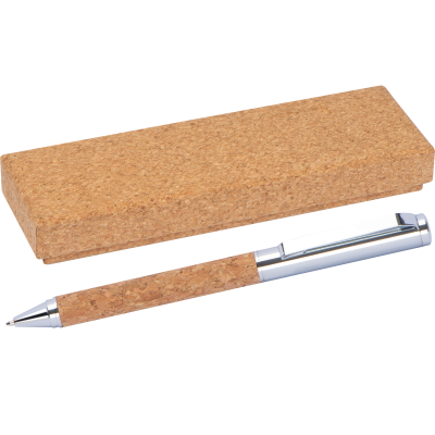 Picture of TWIST-BALLPEN METAL AND CORK LILLEHAMMER in Beige 
