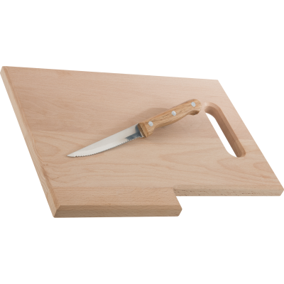 Picture of WOOD BOARD with Knife Lizzano in Brown 