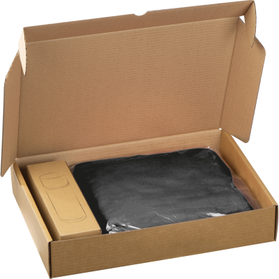 Picture of SET FLEECE BLANKET + THERMAL INSULATED FLASK LIVERPOOL in Black 