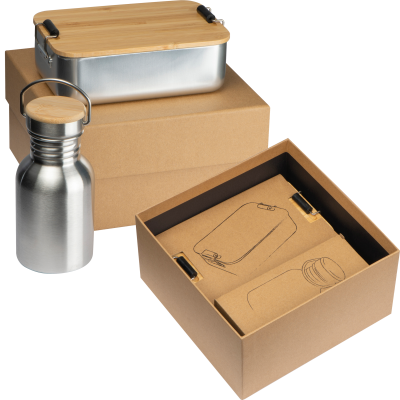 Picture of GIFT SET with Drink Bottle & Lunch Box Québec in Multicoloured 